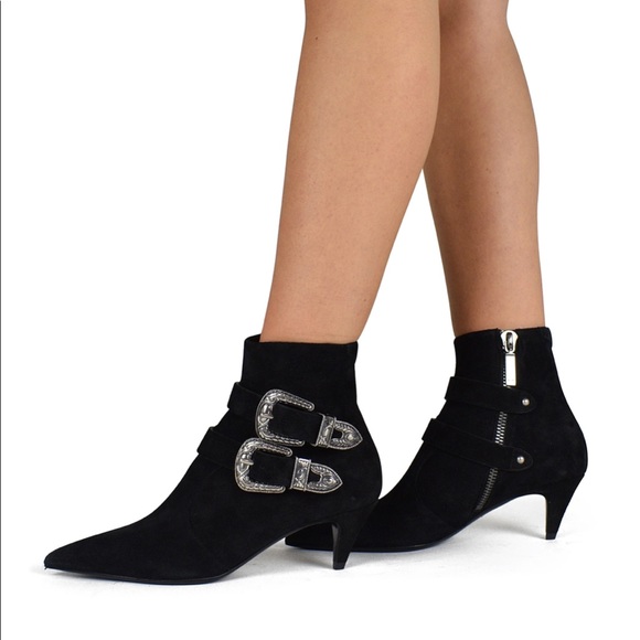 Saint Laurent Charlotte 55 Suede Ankle Boots FR 38 - Picture 6 of 6